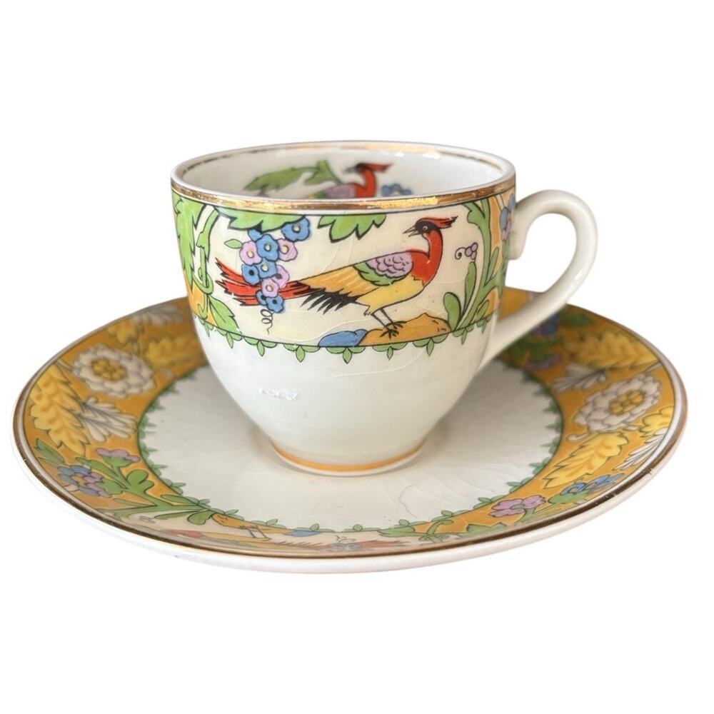 Grindley "Wrenbury" Expresso Demitasse Cup and Saucer England Vintage Porcelain